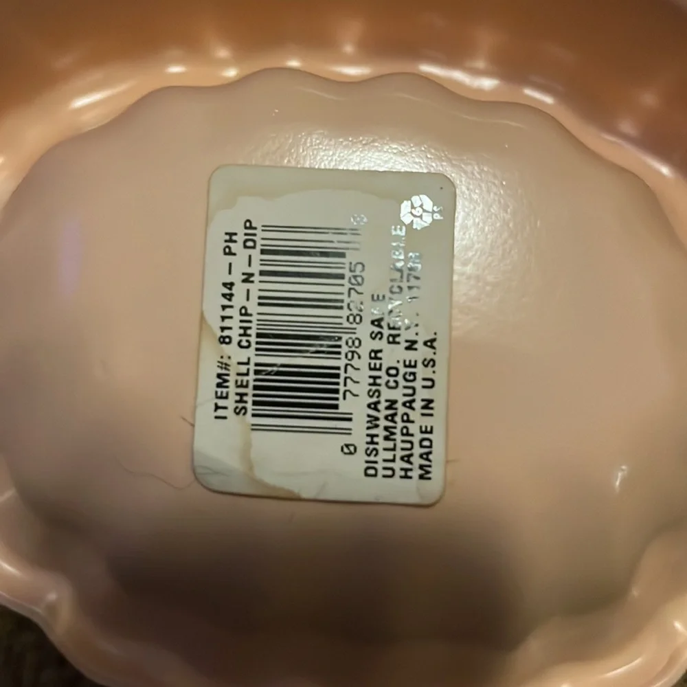 6 Seashell Chip and Dip Trays Beach Mermaid Theme Party Shower Peach